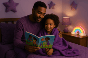 SpiritDay kindness and courage burst in bright purple. This special day champions kindness, inclusivity, and courage. Discover inspiring stories that teach empathy and celebrate uniqueness with Storypie’s audio library.