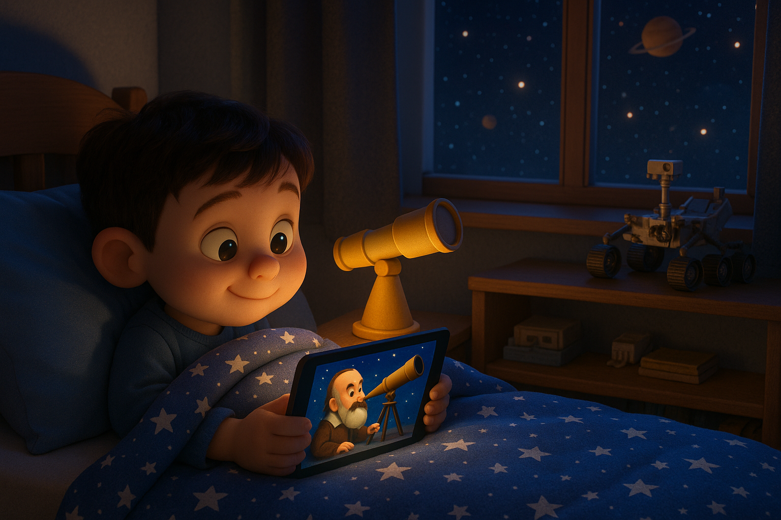 Explore the amazing life and discoveries of Galileo Galilei, the father of modern science, through Storypie's stories that inspire curiosity about the universe in young minds.