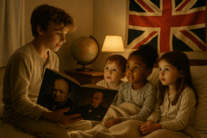 Discover the inspiring life of Winston Churchill, a brave leader and storyteller. Learn why his courage and hope still inspire kids today through stories made just for them.