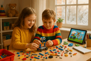 Discover STEM Saturday, a fun weekend adventure where Storypie stories spark hands-on build-it challenges. Watch kids learn STEM skills through creative play and storytelling!