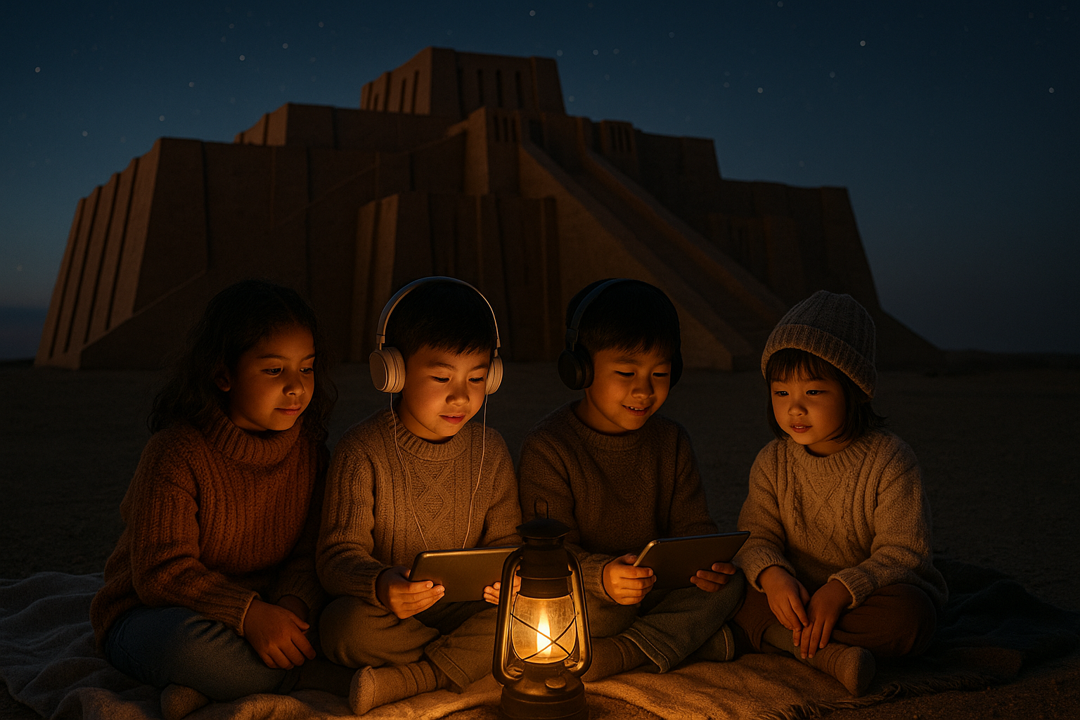 Explore the Ziggurat of Ur, an ancient stepped pyramid built for the moon god Nanna. Discover its history, significance, and how Storypie brings its stories alive for children of all ages.