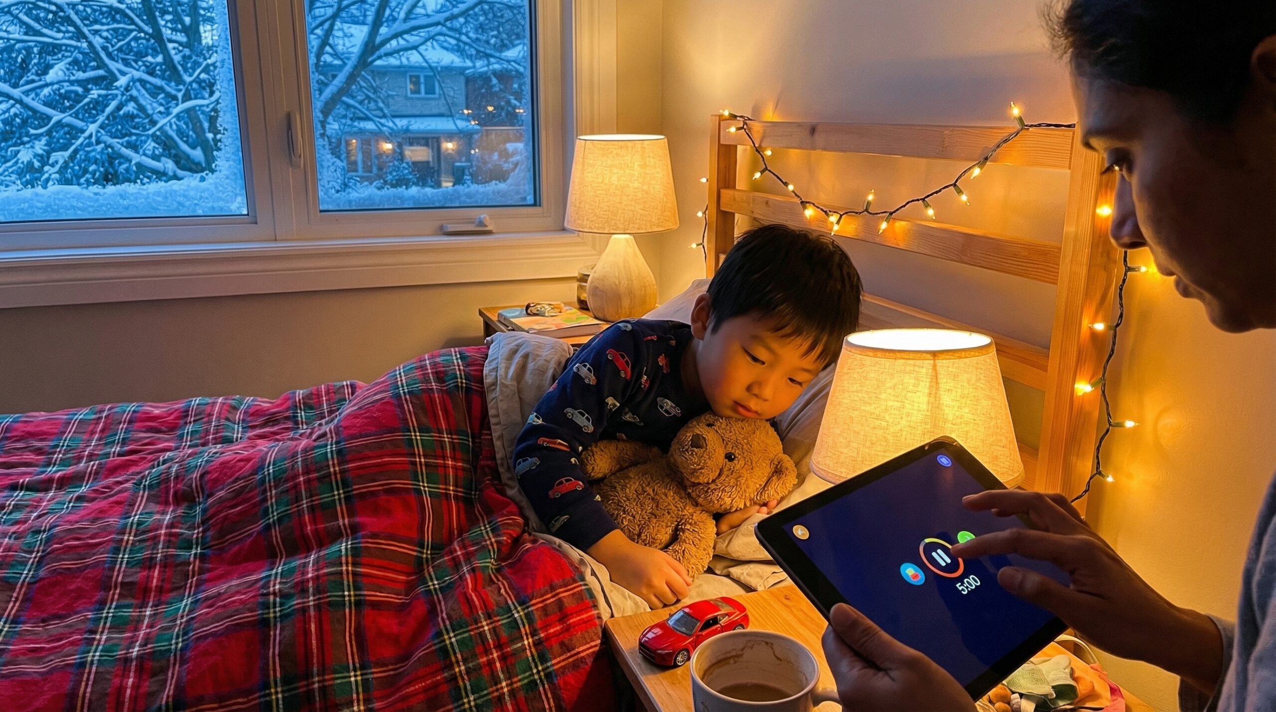 A tiny habit with big effects. The bedtime wind-down mini story ritual uses one calm 3–7 minute tale, dim lights, and a soft voice to cue sleep and bring evening calm for kids.