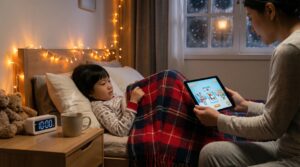 A bedtime mini story ritual is a short, repeated storytelling routine that soothes, signals sleep, and builds language. Try a simple three-step routine: dim lights, cue a 10-minute Storypie tale, and settle in with a soft voice.