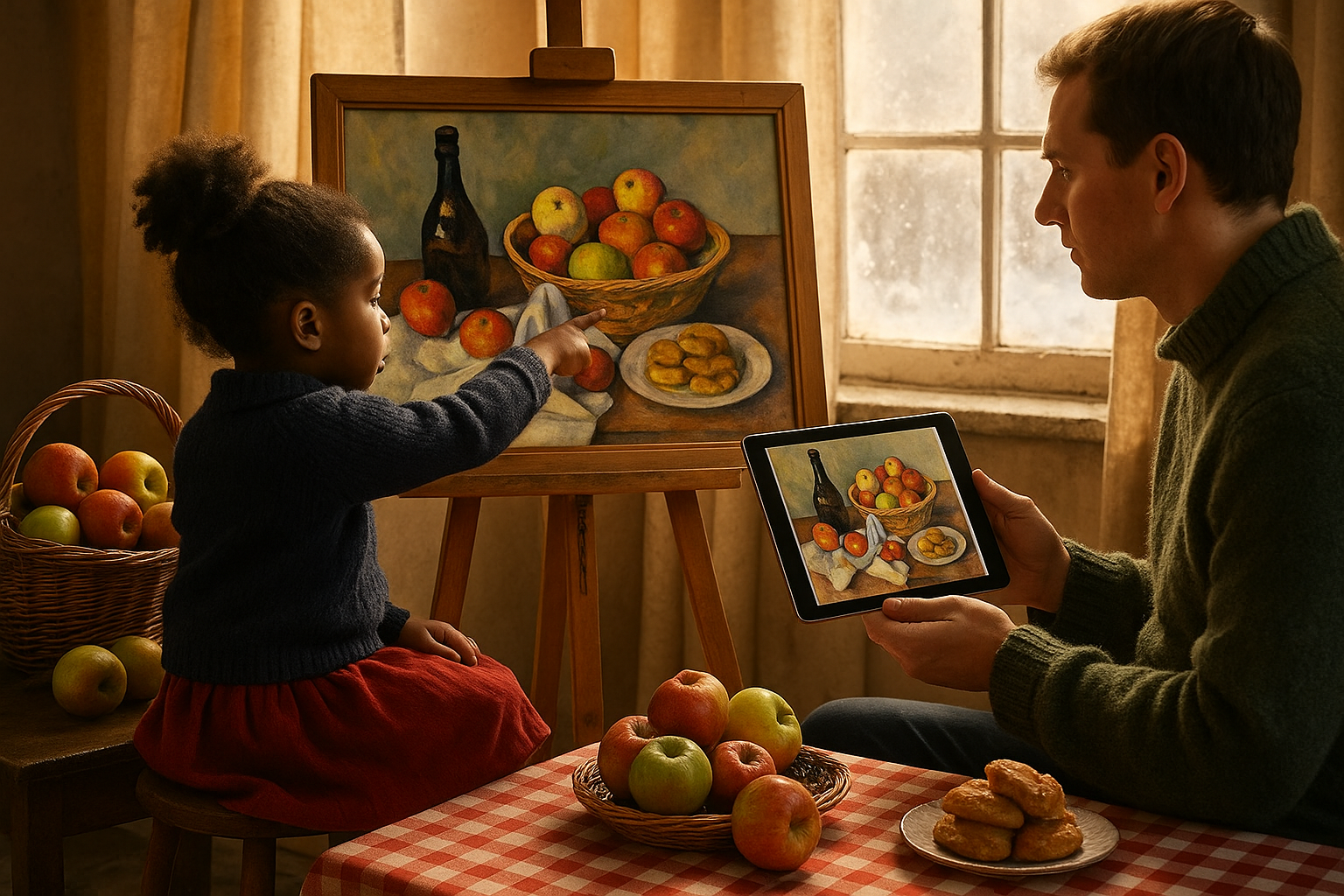 Cézanne's The Basket of Apples invites kids to look twice. Short activities, simple vocabulary, and playful extensions help families and teachers boost observation, imagination, and confidence with this lively still life.