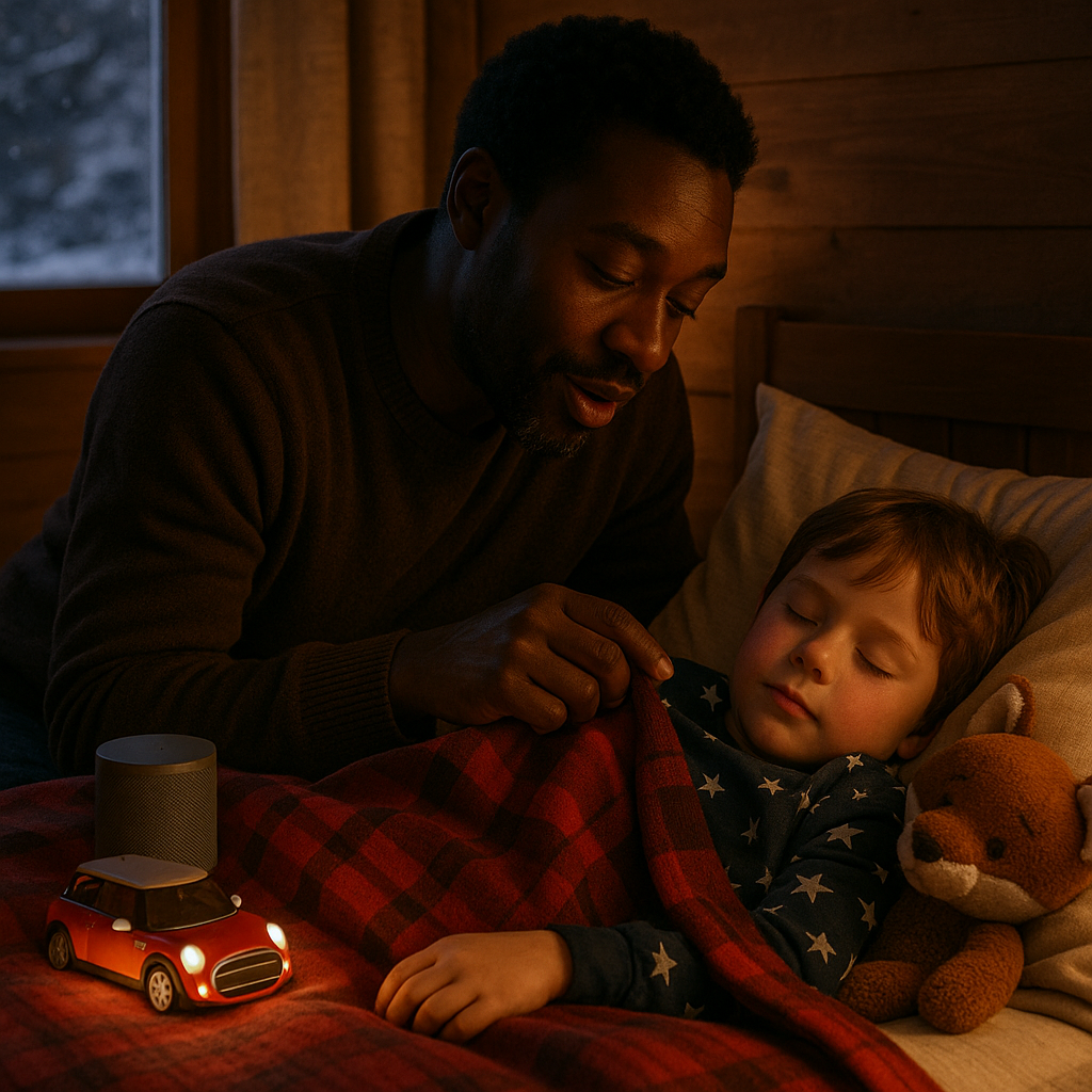 A bedtime mini story ritual is a short, repeatable story routine that cues sleep. In just a few calm minutes, it supports language, emotional regulation, and close bonding between caregiver and child.