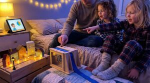 A warm, clear guide to a hydroelectric dam for kids. Short history, simple steps, parts, types, numbers, benefits, trade-offs and playful home activities for bedtime or classroom learning.