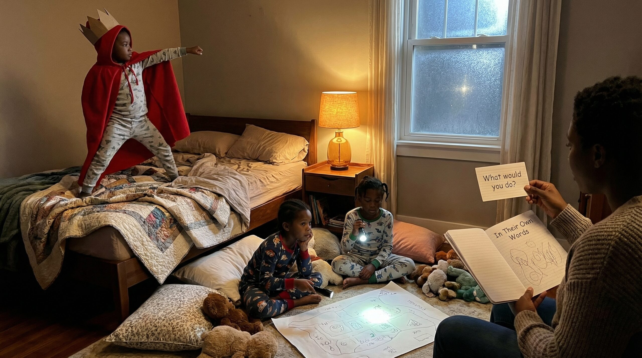 Children grow when they lead stories. This post explains how kids become the hero through choice, simple props, and short rituals. Find age tips, quick vignettes, and gentle prompts to try tonight.