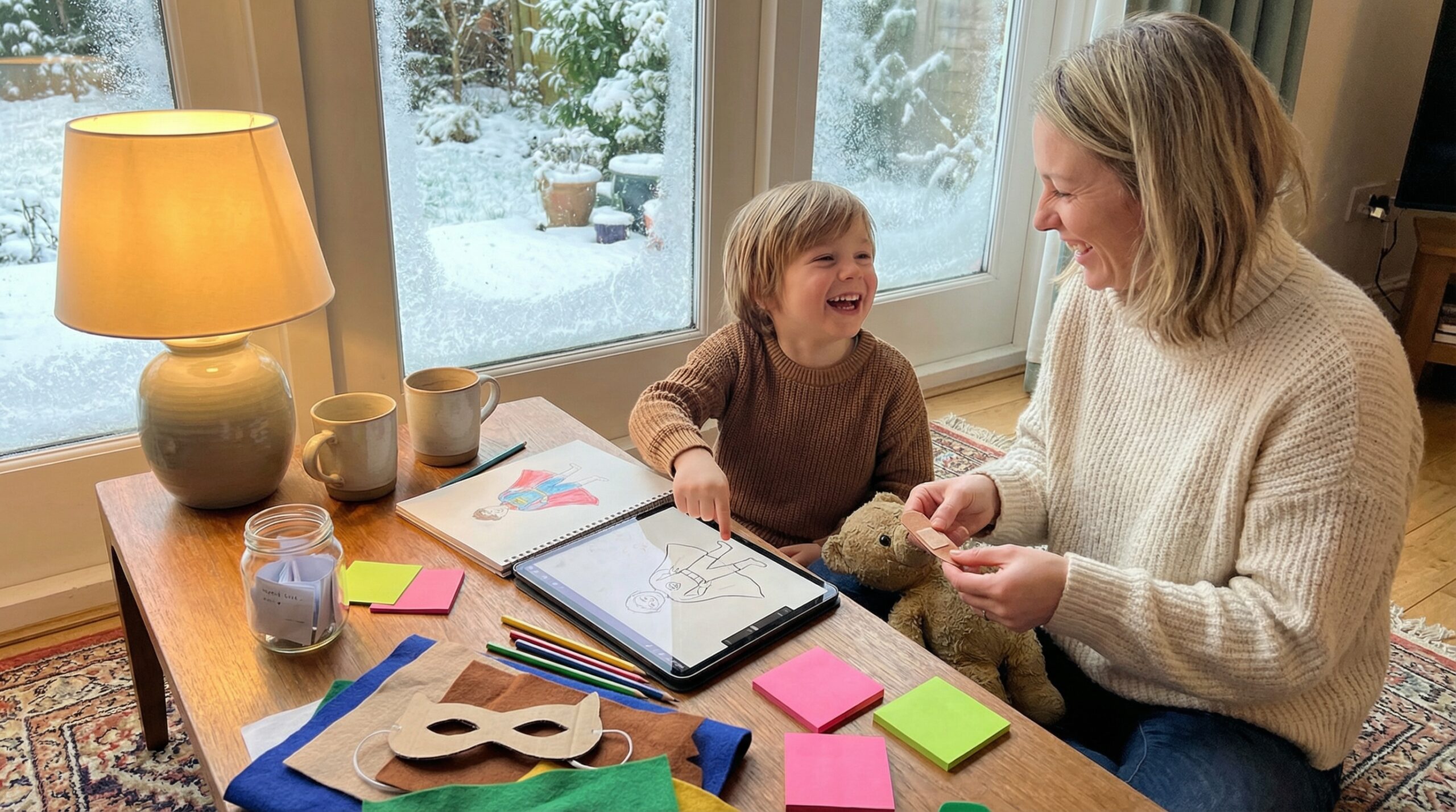 Cozy up this weekend and try the Weekend imagination challenge. Create your own hero in one short session. Spark creativity, language growth, and empathy for all ages. Save stories on Storypie.