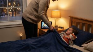 A short, gentle bedtime wind-down mini story ritual helps children calm down and sleep. Try a three to ten minute tale with simple words, soft cues, and steady repetition to create a reliable sleep signal.