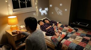 Switch one short screen session for an audio-first story this week. Audio lowers cognitive load, frees imagination, and supports vocabulary. Try 10 to 15 cozy minutes and watch attention settle and play grow.