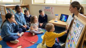 Education through storytelling ages 3-12 explains why stories boost memory, language, and social growth. This post shows how narratives shape attention, vocabulary, and empathy from preschool to upper primary.