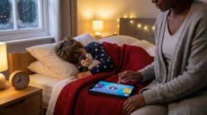 The bedtime mini story ritual is a short, predictable wind-down using a 3 to 7 minute story. It signals sleep, builds calm, and fits toddler attention spans. Simple, repeatable, and quietly magical.