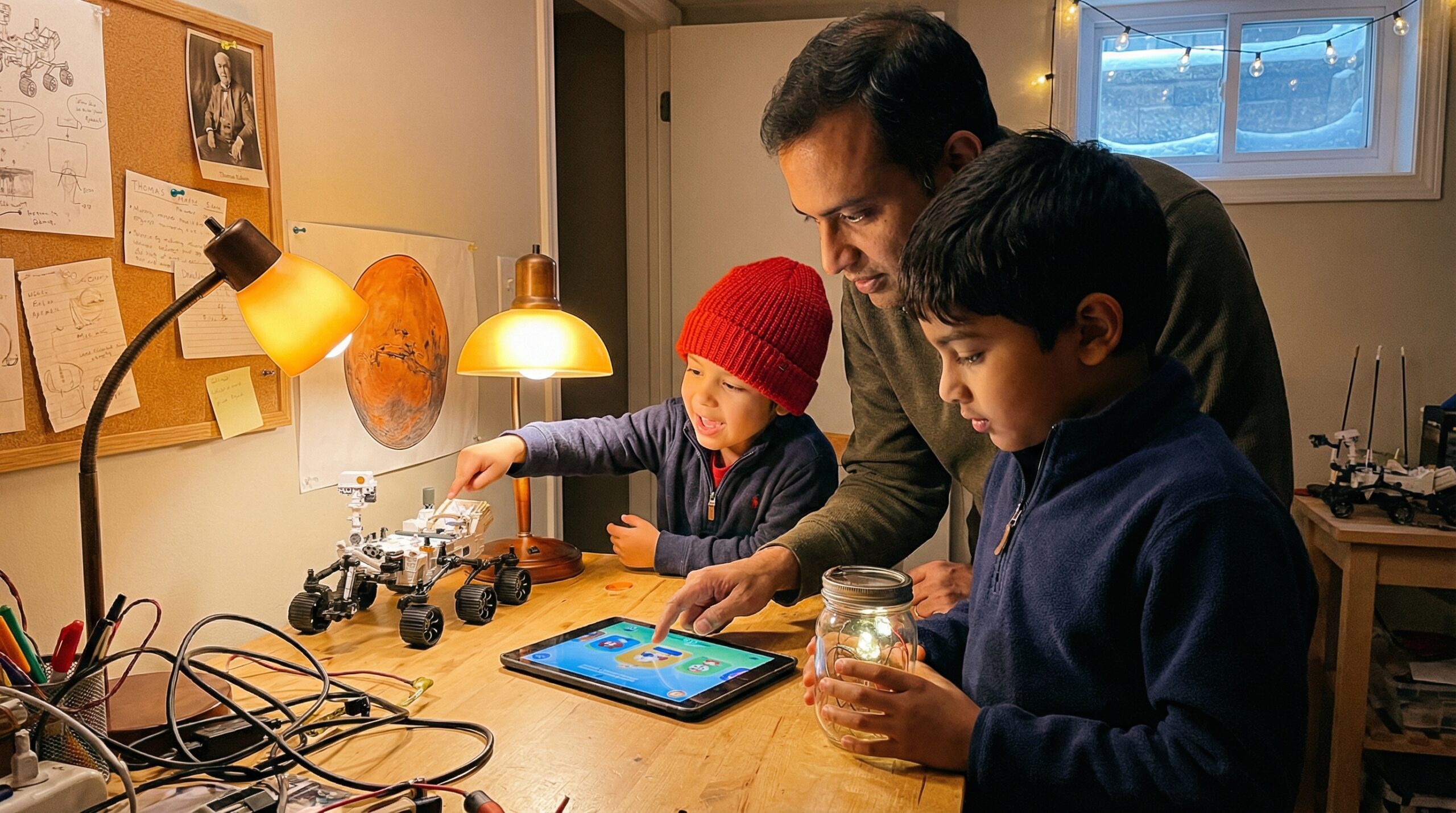 A warm, kid-friendly look at Thomas Edison. This short biography traces his curious childhood, Menlo Park labs, key inventions like the phonograph, and his lasting legacy for families and classrooms.