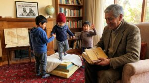 A warm retelling of the First Ascent of Mount Everest 1953. Edmund Hillary's vivid memory shows tiny steps, teamwork, and a bright summit morning. Perfect for parents and teachers to read aloud and spark questions.