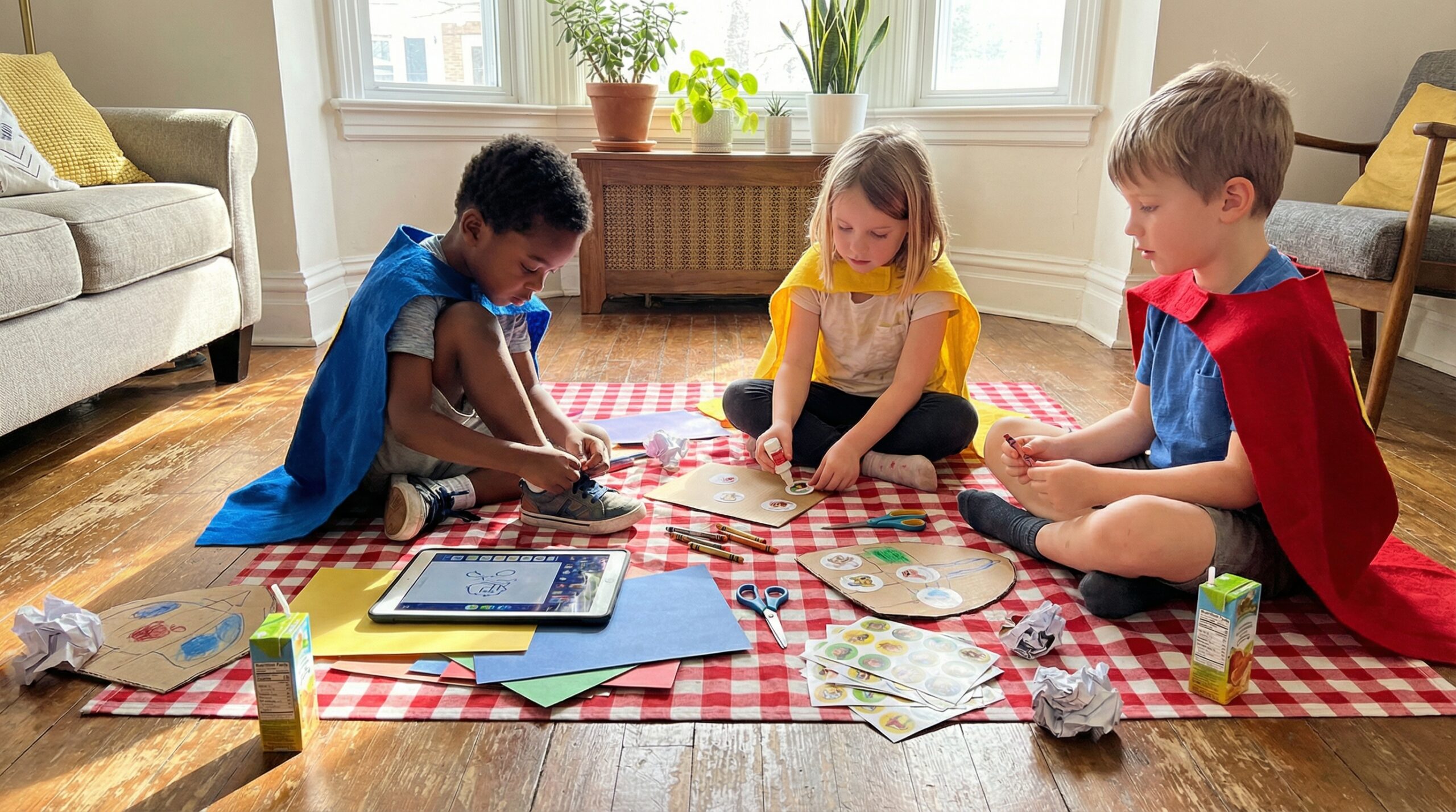 A short, joyful weekend imagination exercise. In 15 minutes kids design a hero by naming habits, choosing values, and drawing tools. It builds empathy, language, and confidence. Try tonight and save creations in Storypie.