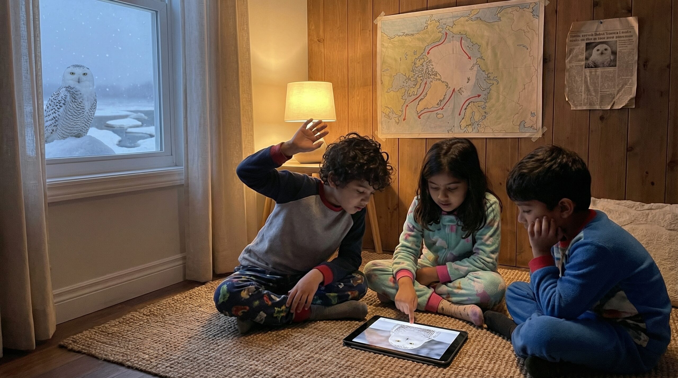 Snowy Owl facts for kids: Learn about the Arctic owl's size, snowy plumage, diet, breeding, and threats. Listen together on Storypie and spark a child's love of nature tonight.