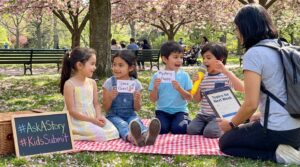 Ask a Story kids submit topics invites children to send short ideas. Each week Storypie turns one idea into a made-for-them episode with safety checks, parental consent, and accessible submission options.