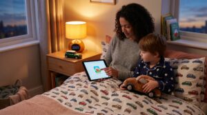 Short, repeatable bedtime mini story rituals calm kids fast. In three to seven minutes, a tiny tale signals sleep, soothes separation anxiety, and builds comforting routines for toddlers through early school age.