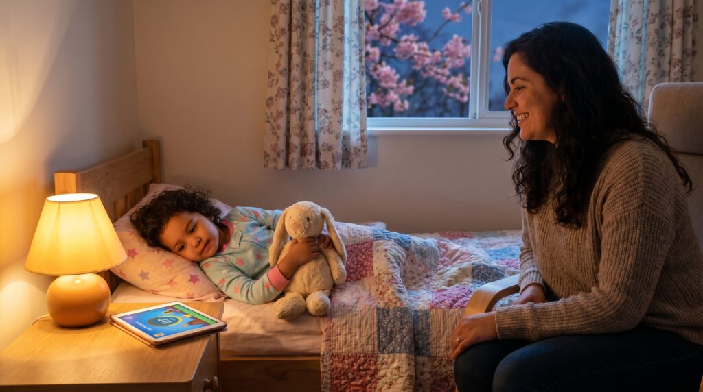 Short, consistent, and tiny but mighty. This bedtime wind-down mini story ritual uses one 3–7 minute closing tale to cue sleep. Try a 5-minute Storypie tale tonight and watch settling time shrink within a week.