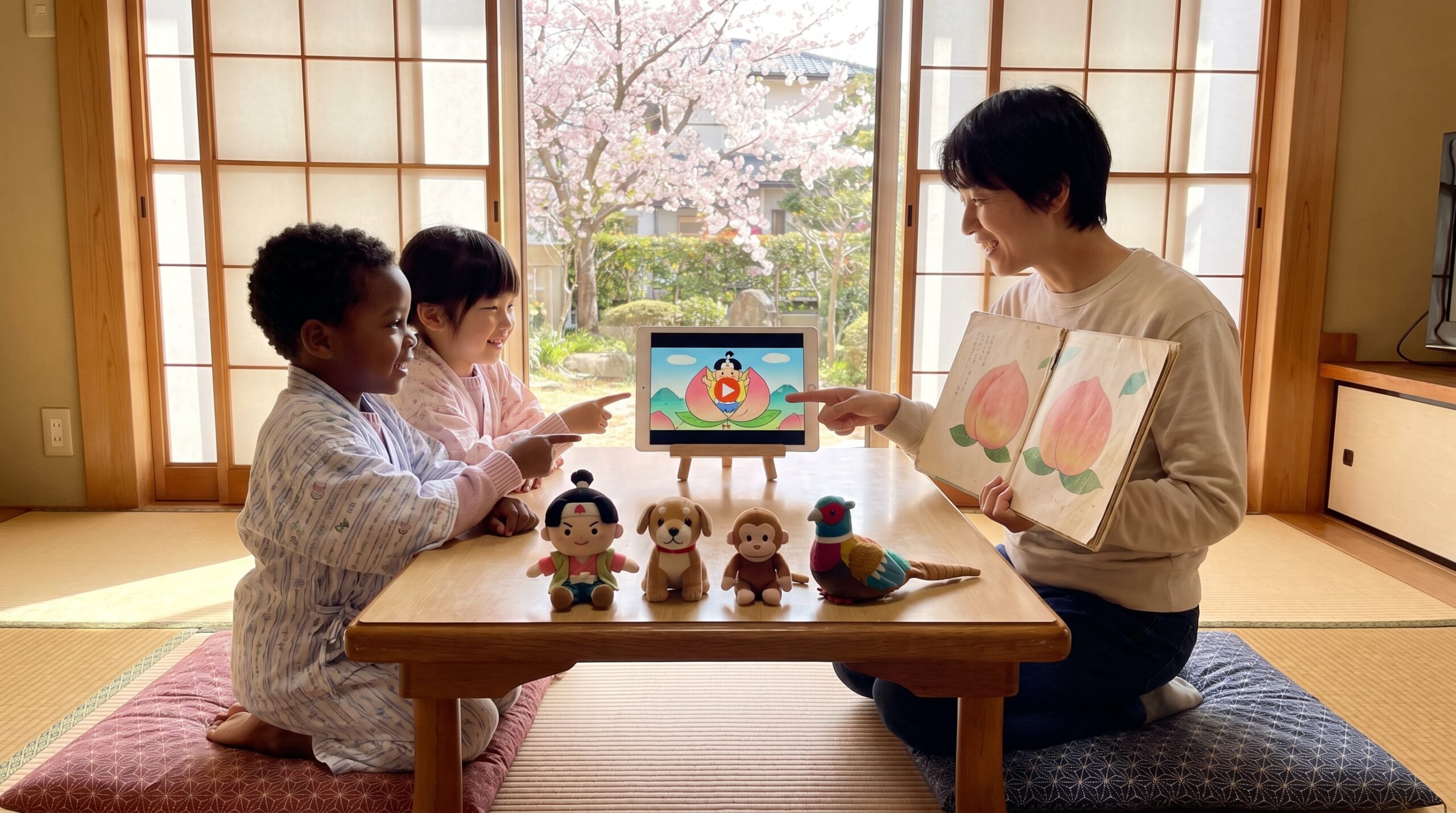 Momotaro - Japanese is a bright folktale about a boy born from a peach. He forms a loyal team, faces ogres, and returns goods. The tale highlights teamwork, courage, and cultural history tied to Okayama.