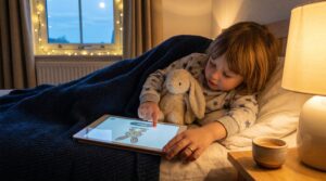 The bedtime wind-down mini story ritual is a short, predictable 3 to 7 minute close. Dim lights, a calm voice, and a tiny story cue relaxation. Simple, repeatable, and perfect for busy parents.