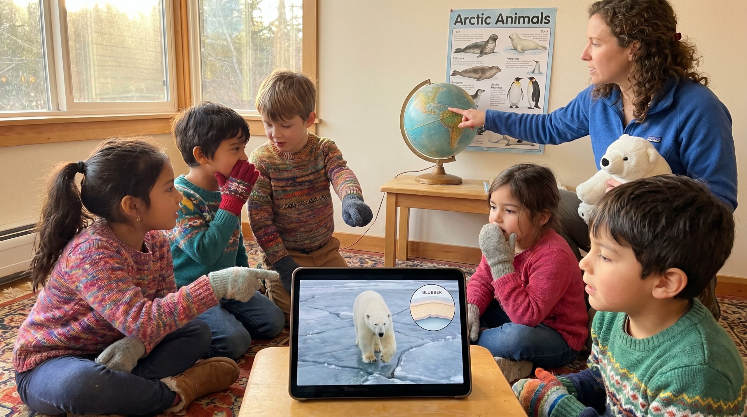 Warm, kid-friendly polar bear facts for kids: size, diet, cub life, and threats. Read or listen to a Storypie episode to spark calm family conversations and wonder about Arctic life.