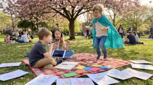 Create a hero in a weekend with three tiny prompts. The weekend imagination challenge invites quick play, a drawing, and a short audio clip. Ten to thirty minutes sparks big smiles and imaginations.
