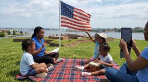 A warm, kid-friendly look at the Star-Spangled Banner flag. Learn who sewed it, how it survived the 1814 bombardment at Fort McHenry, and why that dawn inspired our anthem.
