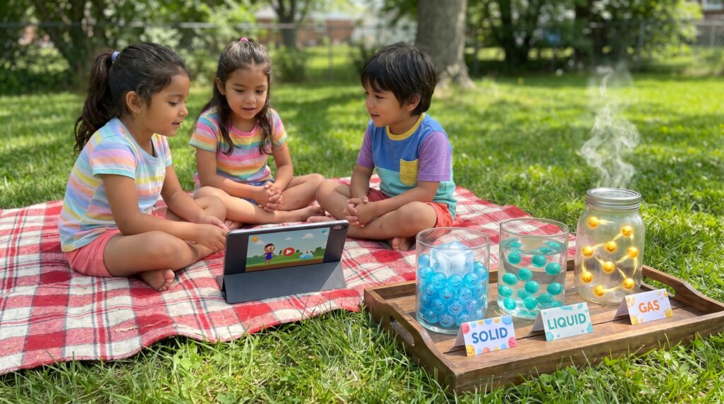 States of Matter for Kids is a short, playful guide to solids, liquids and gases. Simple demos, clear definitions, safety tips, and a Storypie audio tale make tactile science joyful and easy for families.