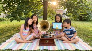 A friendly look at the phonograph for kids. Learn Edison’s 1877 invention, how it worked, why it mattered, and simple listening tips. Try a short Storypie story to hear history with little ears.