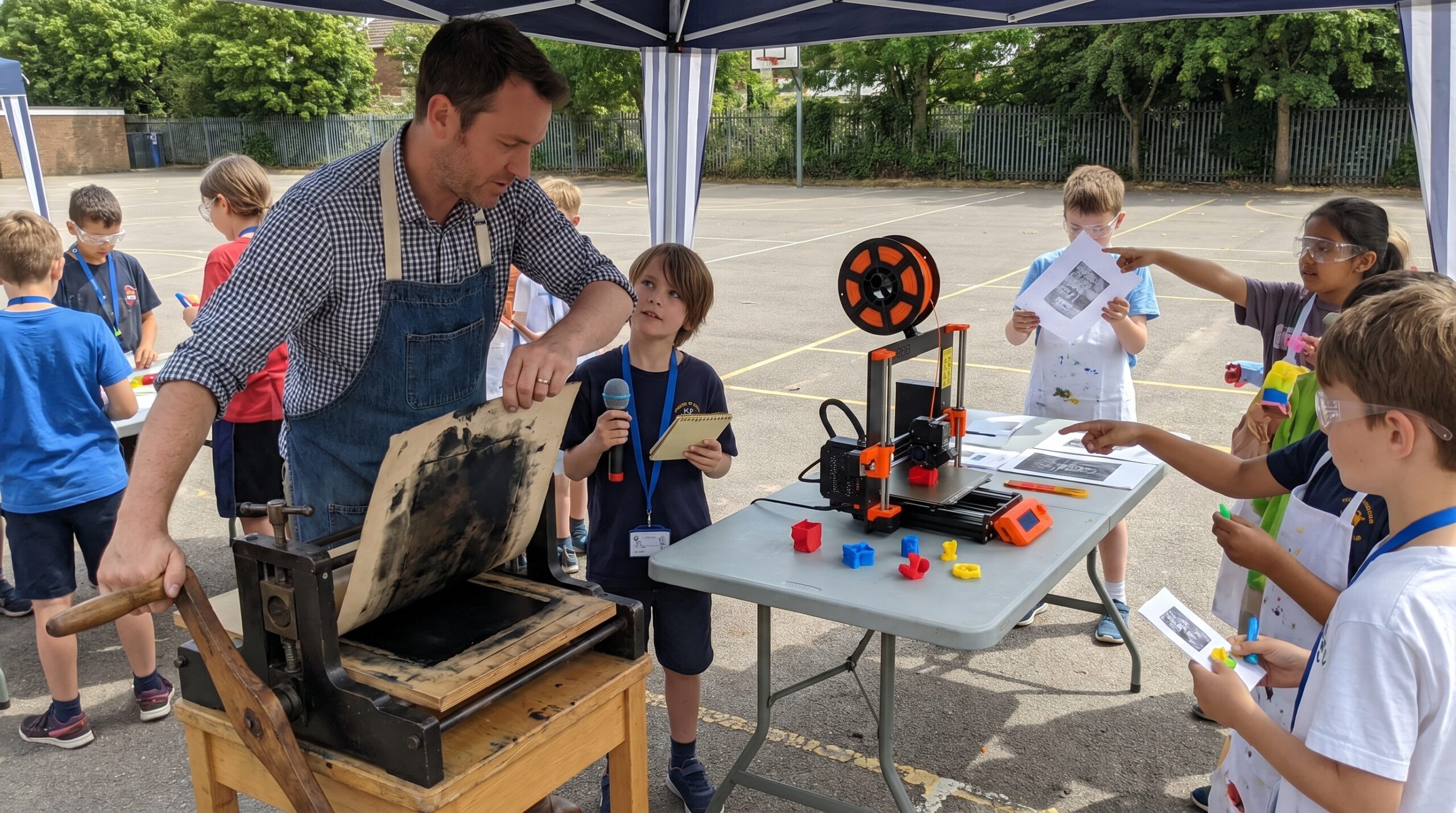 The printing press for kids turns handwriting into many tidy copies. Gutenberg combined movable type, a hand mould, oil ink, and a screw press to make books easier to share and read.