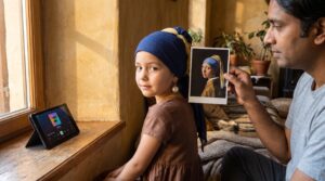 A warm, short guide to the Girl With the Pearl Earring painting. Learn its materials, size, and tiny mysteries. Perfect for parents and teachers who want to spark quiet wonder in curious children.