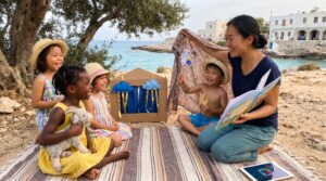 Zeus for kids is a calm, playful guide to the king of the Greek gods. Short tales cover his secret birth, rise, symbols, and gentle lessons ideal for a 10-minute storytime for families and teachers.