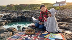 Selkie - Scottish stories are gentle, sea-scented tales about seal-people who move between sea and shore. Wistful and family-friendly, these folktales invite calm conversation and curiosity about belonging and the coastal world.