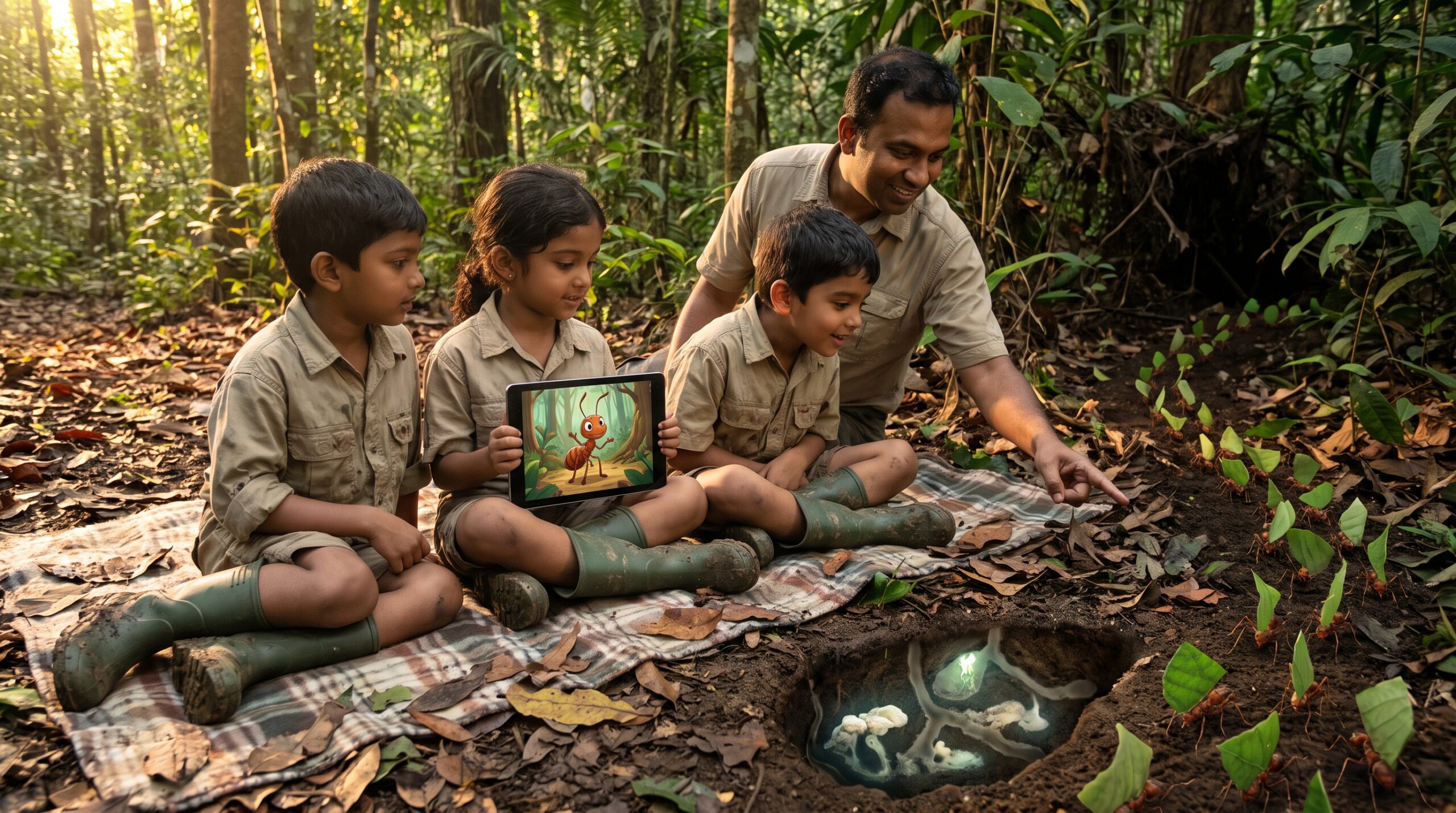 Leafcutter ants are tiny rainforest farmers. This post explains where they live, how colonies work, and how they grow fungus to feed everyone. It offers safe nature tips and Storypie story links for families.