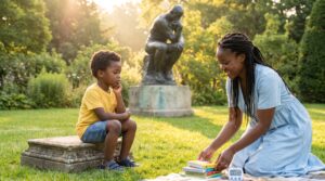 The Thinker Rodin is a quiet, powerful sculpture. This post explains its origins, materials, versions, and why it matters to children. Try a short five-minute thinking pause to discover a little philosopher at your table.