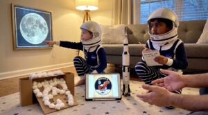 A warm, short guide to the Apollo 11 mission for kids. Parents get quick facts, key milestones, moon rocks, and a playful bedtime challenge to spark curiosity and family listening on Storypie.