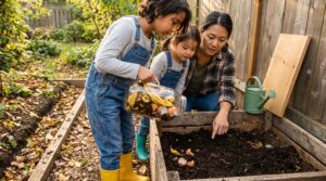 Home composting with kids turns kitchen scraps into rich soil. This friendly guide shows simple steps families can use. Start a kitchen-scrap jar, try easy methods, and enjoy weekly, hands-on wins together with Storypie stories.