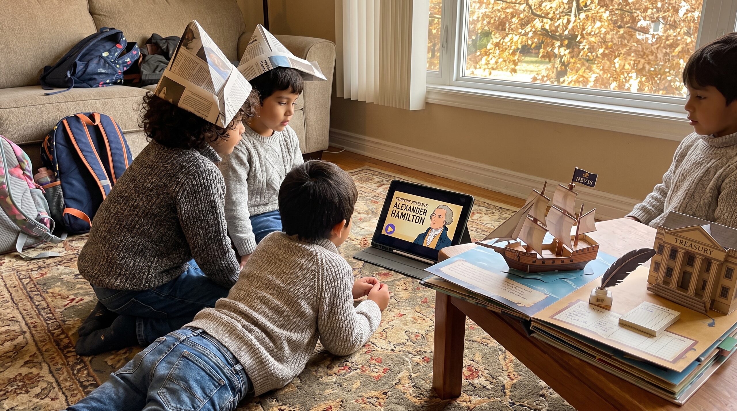 A warm, kid-friendly biography of Alexander Hamilton. Short facts, gentle explanations, and simple family rituals to spark curiosity. Perfect for after school or bedtime listening.