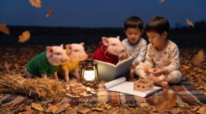 The Three Little Pigs - English is a cozy read-aloud classic with rhythmic refrains and a clear moral about planning. Find age-appropriate retellings and audio on Storypie for bedtime or classroom moments.