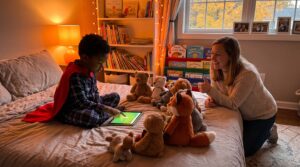 Storypie shows how kids become the hero in their own adventure. The app centers the child with playful, privacy-minded personalization that builds language, empathy, and confident choices in short, meaningful moments.