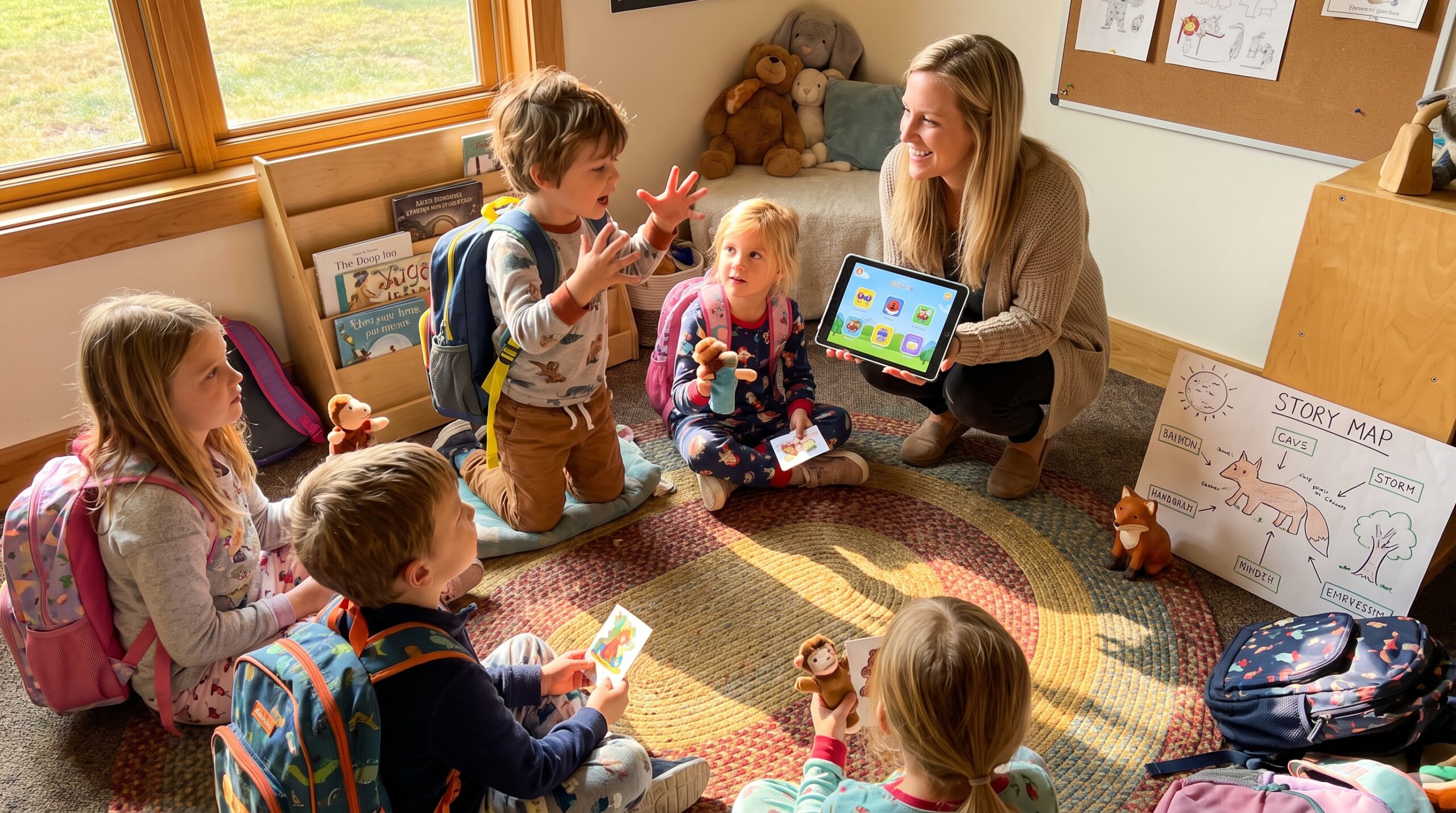 Education through storytelling ages 3-12 turns facts into memorable scenes. Short rituals, vivid images and simple retellings help children learn vocabulary, memory and social skills in playful, everyday ways.