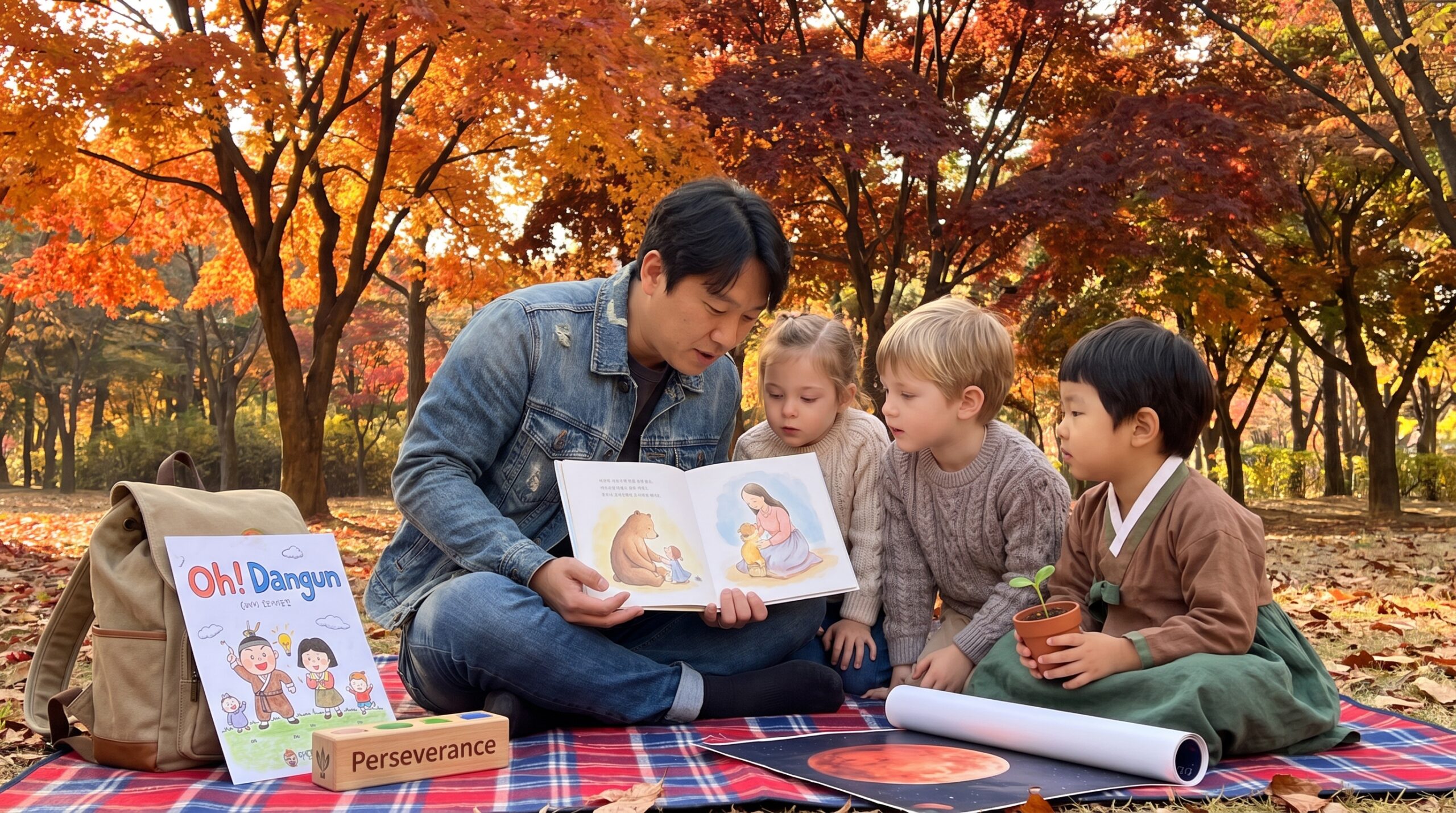 Ungnyeo origin myth tells the Korean tale of a patient bear who becomes human. This short, sensory story highlights perseverance, ritual details, and new beginnings. Ideal for family and classroom sharing.