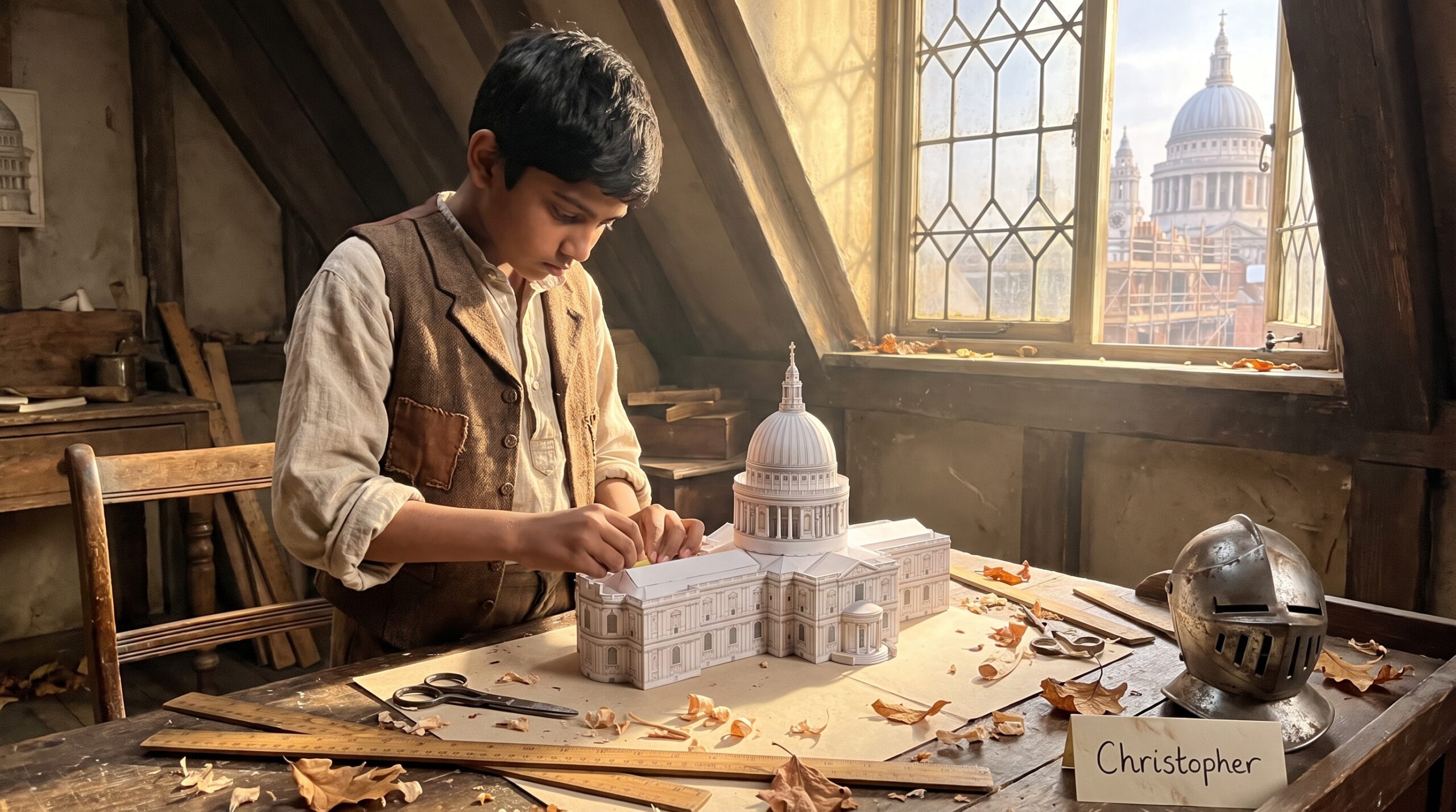 A warm, simple Sir Christopher Wren biography for kids. Learn how a boy maker became Surveyor-General and designed St Paul's. Timeline, places to visit, and playful model-making ideas for families.